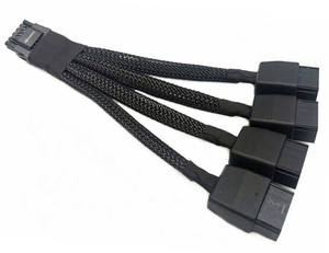 PCIE 5,0 12VHPWR ATX3.0 16Pin 12 + 4Pin Conector a 4x8Pin PCI-E GPU Cable adaptador de corriente para tarjeta gráfica <span class=keywords><strong>3090Ti</strong></span> y RTX4080/<span class=keywords><strong>4090</strong></span> - Product Image 2
