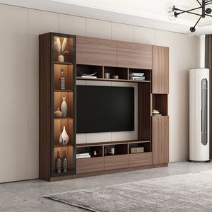 Meuble TV <span class=keywords><strong>de</strong></span> Luxe Moderne, Dernier Cri, avec Bande Lumineuse Intégrée pour Salon Intelligent, Idéal Appartement - Product Image 1