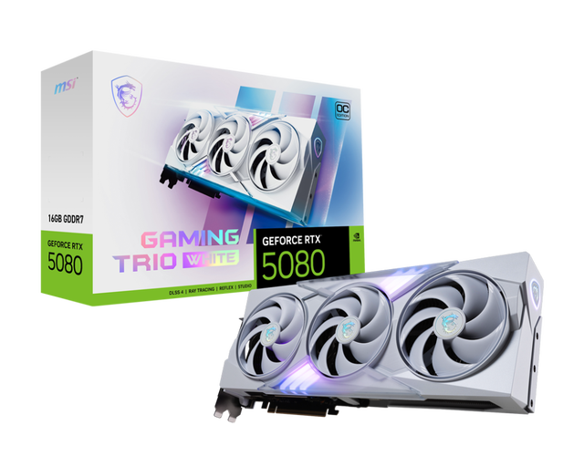 Hot GeForce RTX5080 16G Gaming Trio OC White Gaming Graphics Card 16GB GDDR7 256bit 30 Gbps