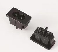 Soket Daya AC IEC C8 Snap-in 2 Pin Model 8 Jack Betina untuk Laptop Speaker Printer Router