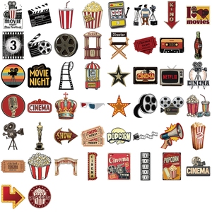 50 autocollants vintage sur le thème des films, autocollants esthétiques rétro pour adolescents et adultes, autocollants en vinyle imperméables - Product Image 5