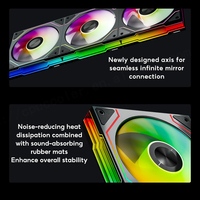 Jungle Leopard Star Trall ARGB 120mm CPU Case Fan Double Face Infinity Mirror Design PWM 800 ~ 1850RPM 2.07mmH20 HDB Bearing PC