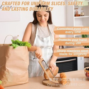 Cuchillo para pan de madera con hoja de acero inoxidable de 8-9.9 pulgadas para cortar pasteles, sándwiches, baguettes y tostadas, herramienta de cocina - Product Image 3