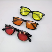 Gafas con Clip Anti Luz Azul Personalizadas, Lentes CR39 Rojas, Amarillas y Naranjas, Clip de Metal Acetato TR90