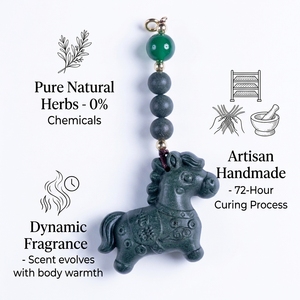Amuleto de la Suerte con Aroma Herbal de Caballo, Colgante para Teléfono con Incienso de Espíritu de Sueño, Regalo Hecho a Mano de Estilo Chino - Product Image 2