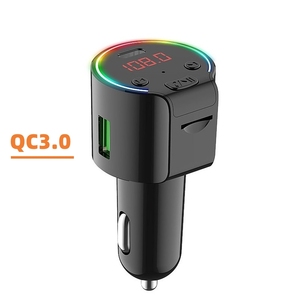 Nuovo G61 Caricabatterie Auto USB Type-C QC3.0 con Retroilluminazione RGB, Kit Auto con Trasmettitore FM Bluetooth 5.4 Wireless e Lettore <span class=keywords><strong>MP3</strong></span> - Product Image 1