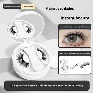 <span class=keywords><strong>Faux</strong></span> <span class=keywords><strong>cils</strong></span> magnétiques en cheveux synthétiques, nouveaux <span class=keywords><strong>faux</strong></span> <span class=keywords><strong>cils</strong></span> européens et américains épais, intégrés, avec stockage et adsorption - Product Image 2