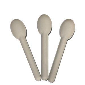 Bán buôn cấp thực phẩm compostable dao kéo ngã ba dùng một lần biểu tượng tùy chỉnh bên giáng sinh đám cưới bã mía Bộ đồ ăn muỗng - Product Image 2