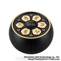 Haut-parleur de méditation pour cérémonie du thé et encens, avec minuterie, télécommande, écran d'affichage, aromathérapie et prise en charge USB/carte TF