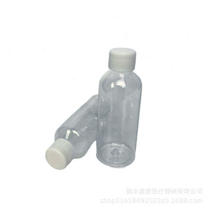 Botellas de Plástico Transparente para Mascotas de 100 ml con Tapas de Rosca Blancas, Forma Cilíndrica, para Envasado de Cosméticos - Product Image 5