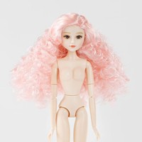 Tête de poupée BJD en vinyle à 6 points, style supermodèle, avec yeux en verre 3D, prête pour le maquillage ; pour la pratique du maquillage ; vente directe d'usine