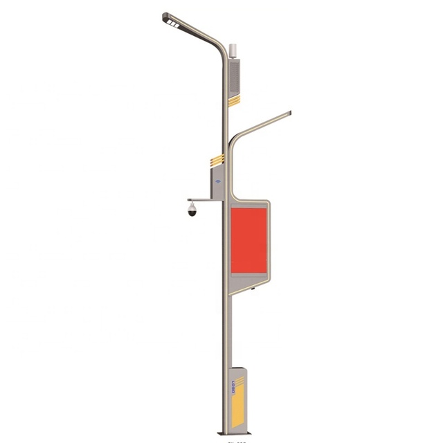 100w With Camera Cctv Wifi Transmitter Smart Street Light Pole With Led Billboard in Smart City