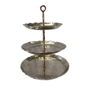 Métal pur 3 niveaux décoratif en aluminium gâteau support Cupcake présentoir gâteau support pour maison hôtel Restaurant fête événements décor - Product Image 4