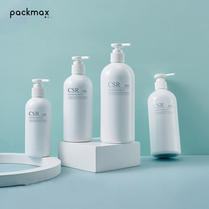 PET slanted shoulder empty <b>bottles</b>: <b>200ml</b> body lotion, 300ml shower gel, 400/500ml shampoo – cosmetic packaging - Product Image 4