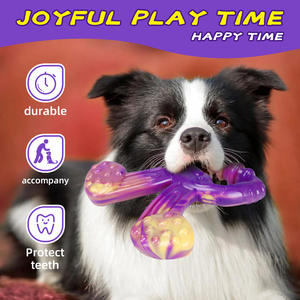 Tavşan kulakları ile sert sevimli köpek çiğnemek oyuncak yoğun chechediş temizleme için interaktif katı Bite naylon gıcırtılı özelliği - Product Image 2