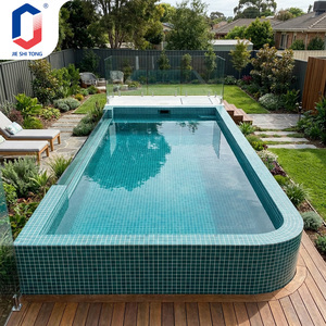 Conception personnalisée de piscine avec cascade et décoration en mosaïque pour votre piscine de jardin - Product Image 1
