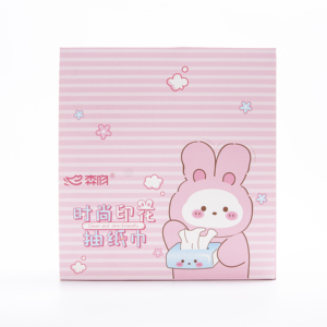 Tecido Facial Personalizado Bonito Cor Dos Desenhos Animados Papel Impresso 3ply Virgem Polpa De Madeira Em Relevo Padrão Adorável Guardanapo Tecido Facial Diário - Product Image 6