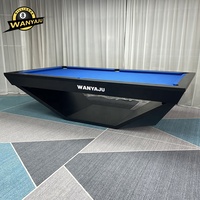Table de billard professionnelle de luxe avec plateau en ardoise, prête à être expédiée, avec accessoires, jeu à domicile 3 en 1, table de billard moderne haut de gamme 8 pieds