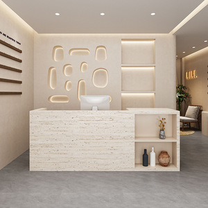 Mostrador de Caja para Supermercado, Marca Simple Anti-cave Stone Tide, con 3 Compartimentos, 100x60cm - Product Image 1