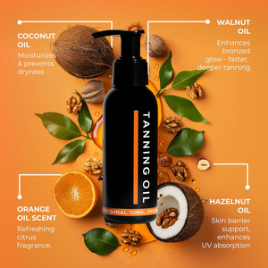 Huile Accélérateur <span class=keywords><strong>de</strong></span> <span class=keywords><strong>Bronzage</strong></span> Premium Naturelle au Parfum d'Orange Fraîche et Délicieuse pour le <span class=keywords><strong>Soleil</strong></span> en Plein Air ou en Solarium - Product Image 3