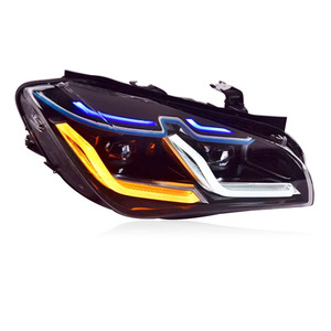 10-15 X1 E84 <b>LED</b> <b>Headlight</b> Assembly for Restoration 6000K Blue Eyebrow Daytime Running Light Turn Signal 12V Car Bulb OE No - Product Image 4
