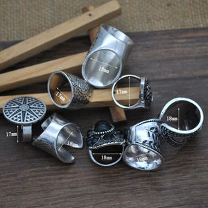 8개 세트 빈티지 실버 태양 기하학 무늬 각인 반지 여성용 보헤미안 집시 아프간 민족 신부 웨딩 반지 주얼리 - Product Image 2