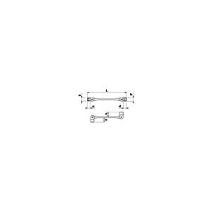 USAG - U02970206 Double ended wrenches with <b>single</b> jointed bihexagonal <b>sockets</b> - EAN 8010239107168 WRENCHES - Product Image 2