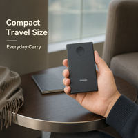 Batterie externe portable noire 5000 mAh avec fonction d'enregistrement 1080P