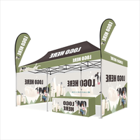 Tente pliante personnalisée avec logo, fabriquée en Chine, robuste et stable, pour l'extérieur, 10x20 pieds, auvent imperméable, toit 3x6 m, gazebo avec drapeaux