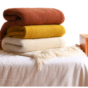 Plaids en tricot doux personnalisés imprimés 100% acrylique écologiques pour toutes les saisons, couvre-lit, voyage, canapé, fauteuil, bureau, sieste - Product Image 1