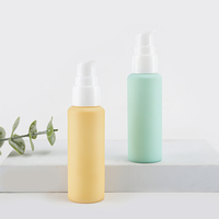 Ensembles d'emballages cosmétiques modernes simplicité 30ml verre opale vide avec pompe ensemble de soins de la peau bouteille de lotion pour le visage