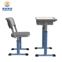 Mobilier scolaire primaire JS de haute qualité Bureau et chaise pour une place