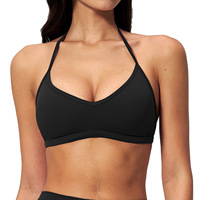 Nouveau soutien-gorge de yoga pour femme en Spandex/Nylon brossé, léger, extensible dans quatre directions, à maintien élevé, à séchage rapide, style halter-top