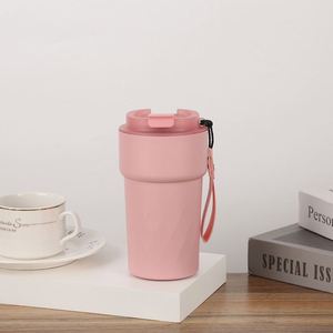 500ml Double-Wall Stainless Steel Classic Eco-Friendly Travel <b>Mug</b> Vacuum Insulated <b>Thermal</b> Coffee Cup Lid for Office Back School - Product Image 5
