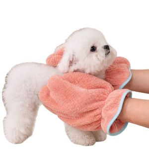 Coral Fleece <b>Pet</b> Gloves For Dogs Soft Absorbent Quick Drying Grooming Towel - Product Image 3