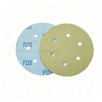 Disque de ponçage en oxyde d'aluminium de 6 pouces (150 mm) à 6 trous, matériau de polissage auto-agrippant pour le bois et l'automobile, P60-P600