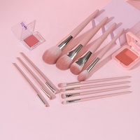 Ensemble de 11 pinceaux de maquillage professionnels de luxe verts, très demandés, avec boîte, pour le visage, les yeux, le fond de teint et le correcteur