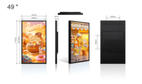 Écran de menu mural ultra-fin, super lumineux 3000 nits, affichage numérique de vitrine de 49 pouces, adapté aux magasins de détail