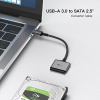 Câble convertisseur externe USB 3.0 vers SATA UNIEAN pour disques SATA 2,5 pouces, adaptateur de disque dur externe USB 3.0 vers SATA 2,5
