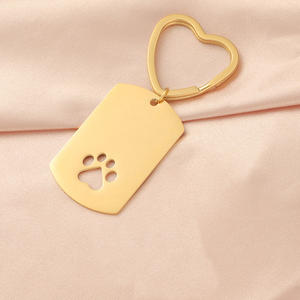 工場プロモーションステンレス鋼の犬の名前タグを彫刻するためのカスタムパーソナライズされた空白の犬のタグ金属キーホルダーDiyアクセサリー - Product Image 6
