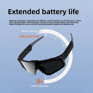 Nouvelles Lunettes Intelligentes SNT SOLIS AI 2026 avec Caméra 8MP, Vidéo 1200p, ChatGPT, Lunettes de Soleil Sportives pour Cyclisme, Écouteurs à Conduction Osseuse - Product Image 6