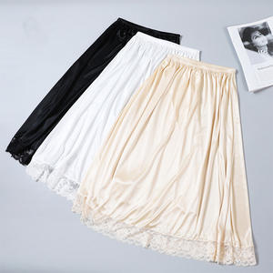 75cm de long femmes Satin demi Slip <span class=keywords><strong>sous</strong></span>-jupe avec dentelle Long <span class=keywords><strong>jupon</strong></span> une ligne <span class=keywords><strong>sous</strong></span> la <span class=keywords><strong>robe</strong></span> jupe de sécurité - Product Image 1