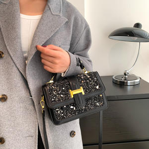 Sacs à Main de Créateur à Sequins Luxe pour Femmes Souple Décontracté Fourre-tout Imprimé Décoration Anses Épaule Bling Paillettes un Épaule - Product Image 6