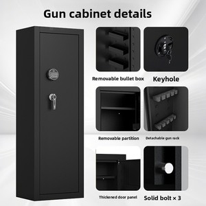 Coffre-fort électronique à combinaison Gunsafe avec serrure à clé, armoire de rangement pour munitions, sur mesure, entièrement assemblé, modèle 1450A, directement de l'usine - Product Image 2
