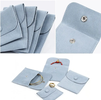 Offre Spéciale sacs de luxe en velours Logo personnalisé petite boucle d'oreille poussière pochette cadeau bijoux velours sacs bouton