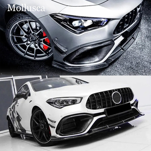 Para CLA-Class W118 C118, Moldura de Parachoques Delantero de Fibra de Carbono 2021-2026 - Product Image 2