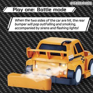 Coche de juguete RC con control remoto personalizado para niños, 2.4G, con pulverizador de niebla, para 2 jugadores, con luces y sonido - Product Image 4