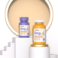 Flacon vide personnalisé en plastique recyclable et écologique pour capsules liquides et pilules, avec impression sérigraphique, vente en gros