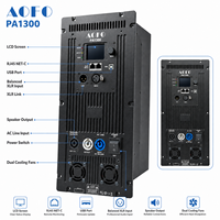 Module d'amplificateur de haut-parleur DSP 2 canaux 1300W en métal avec écran LCD pour système de sonorisation actif