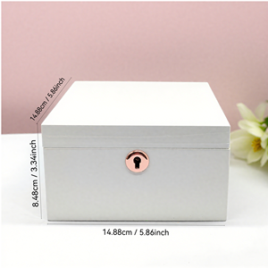 Boîte à bijoux en bois de luxe, blanche brillante, avec ballerine dansante et cadran musical, pour femmes et filles, cadeaux de Noël - Product Image 6